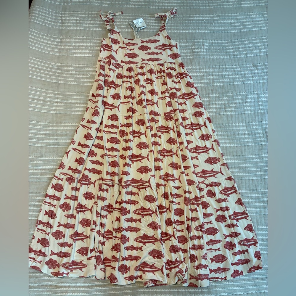 Kate Quinn nautical maxi dress
